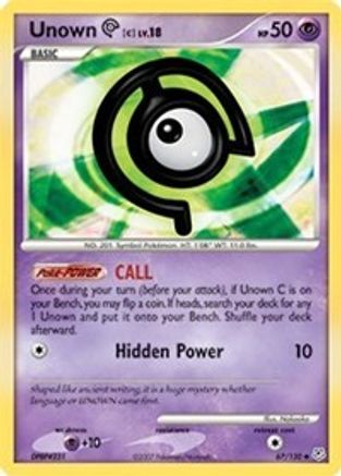 Unown [C] 067/130 - Diamond and Pearl