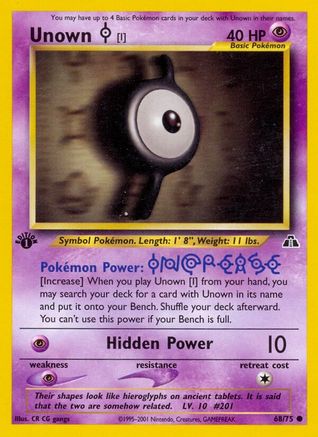 Unown [I] 068/75 - Neo Discovery 1st Edition