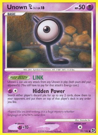 Unown [L] 091/106 - Great Encounters Reverse Holofoil