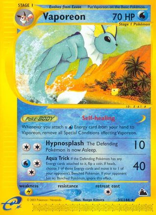 Vaporeon 033/144 - Skyridge Reverse Holofoil
