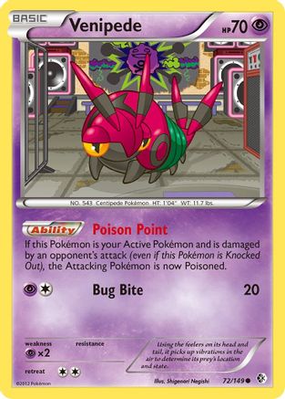 Venipede 072/149 - Boundaries Crossed Reverse Holofoil