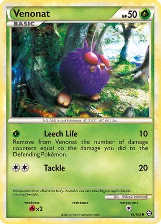 Venonat 081/102 - Triumphant Reverse Holofoil