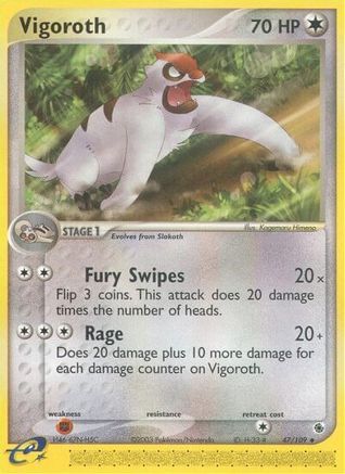 Vigoroth 047/109 - Ruby and Sapphire Reverse Holofoil