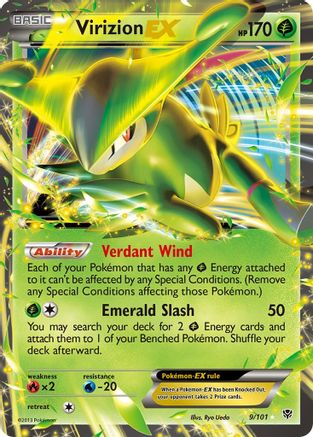 Virizion EX 009/101 - Plasma Blast Holofoil