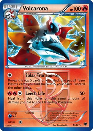 Volcarona (Team Plasma) 013/101 - Plasma Blast Reverse Holofoil