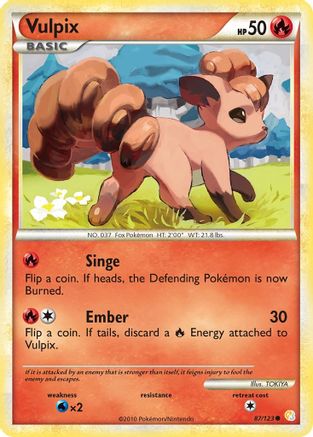 Vulpix 087/123 - HeartGold SoulSilver Reverse Holofoil