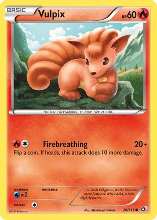Vulpix 020/113 - Legendary Treasures Reverse Holofoil