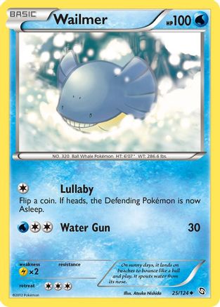 Wailmer 025/124 - Dragons Exalted Reverse Holofoil