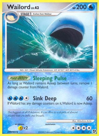 Wailord 030/106 - Great Encounters Reverse Holofoil