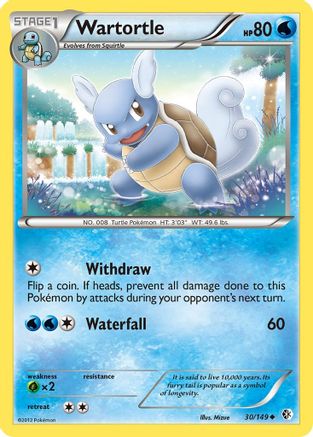 Wartortle 030/149 - Boundaries Crossed Reverse Holofoil