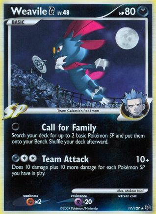 Weavile G 017/127 - Platinum Reverse Holofoil