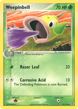Weepinbell 051/112 - FireRed & LeafGreen Reverse Holofoil