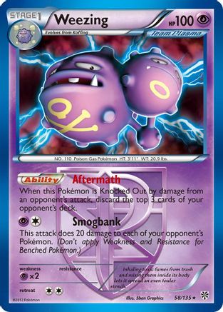 Weezing (Team Plasma) 058/135 - Plasma Storm Reverse Holofoil