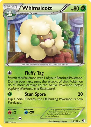 Whimsicott 015/149 - Boundaries Crossed Reverse Holofoil