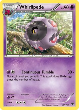 Whirlipede 052/146 - XY Base Set Reverse Holofoil
