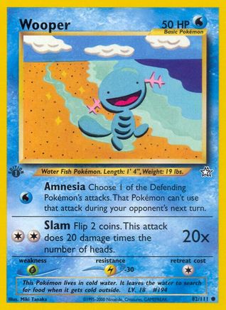 Wooper 082/111 - Neo Genesis 1st Edition
