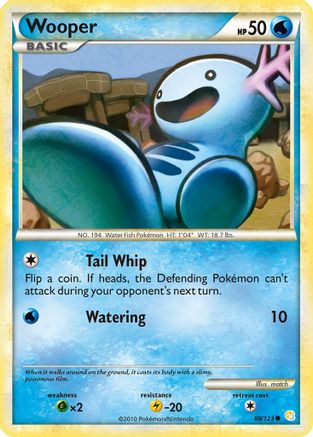 Wooper 088/123 - HeartGold SoulSilver Reverse Holofoil