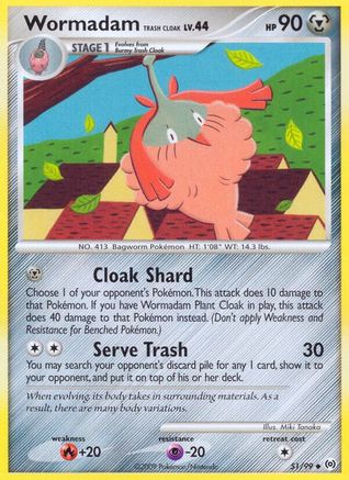 Wormadam Trash Cloak 051/99 - Arceus Reverse Holofoil