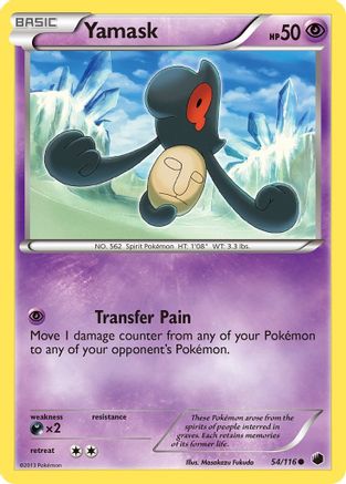 Yamask 054/116 - Plasma Freeze Reverse Holofoil