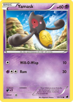 Yamask 055/116 - Plasma Freeze Reverse Holofoil