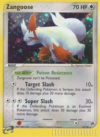 Zangoose 014/100 - Sandstorm Reverse Holofoil