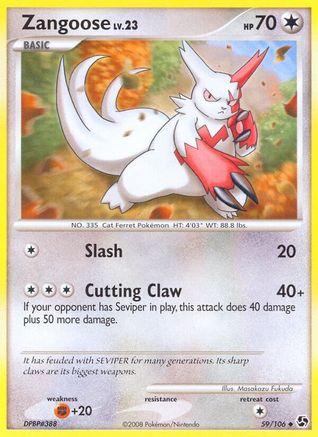 Zangoose 059/106 - Great Encounters Reverse Holofoil