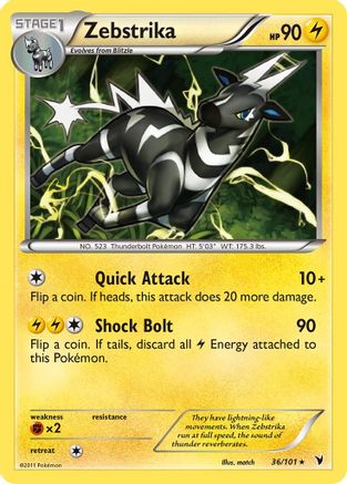Zebstrika 036/101 - Noble Victories Reverse Holofoil