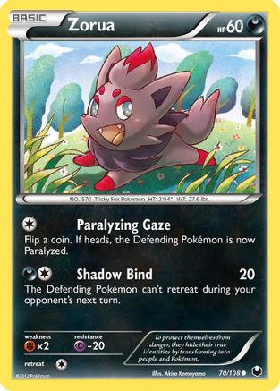 Zorua 070/108 - Dark Explorers Reverse Holofoil