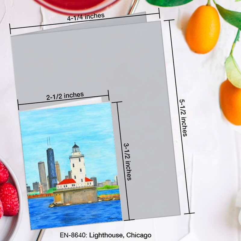 Lighthouse, Chicago, Greeting Card (#8640A)