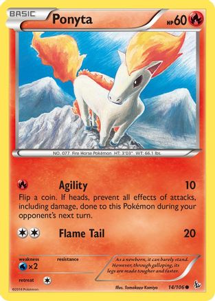 Ponyta 014/106 - XY  Flashfire Reverse Holofoil