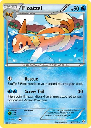 Floatzel 029/106 - XY  Flashfire