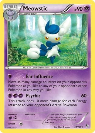 Meowstic 043/106 - XY  Flashfire Reverse Holofoil