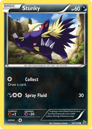 Stunky 054/106 - XY  Flashfire Reverse Holofoil