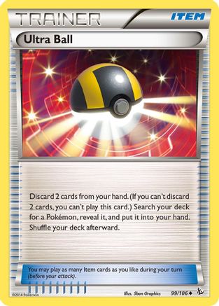 Ultra Ball 099/106 - XY  Flashfire Reverse Holofoil