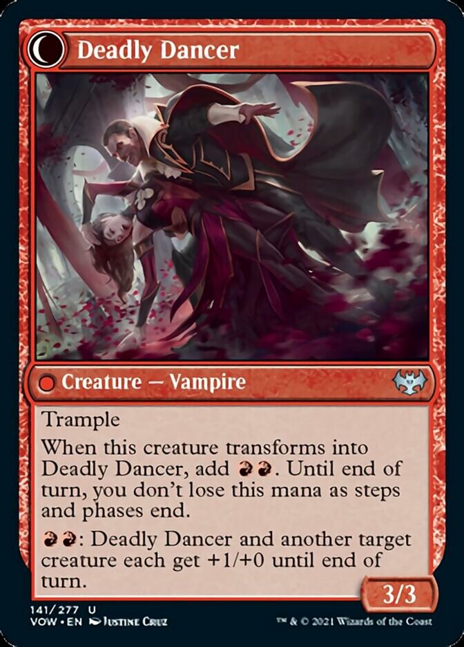 Alluring Suitor // Deadly Dancer (VOW-141) - Innistrad: Crimson Vow: (Double Faced Transform) Foil