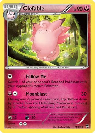 Clefable 071/111 - XY  Furious Fists