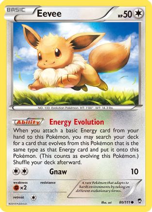 Eevee 080/111 - XY  Furious Fists