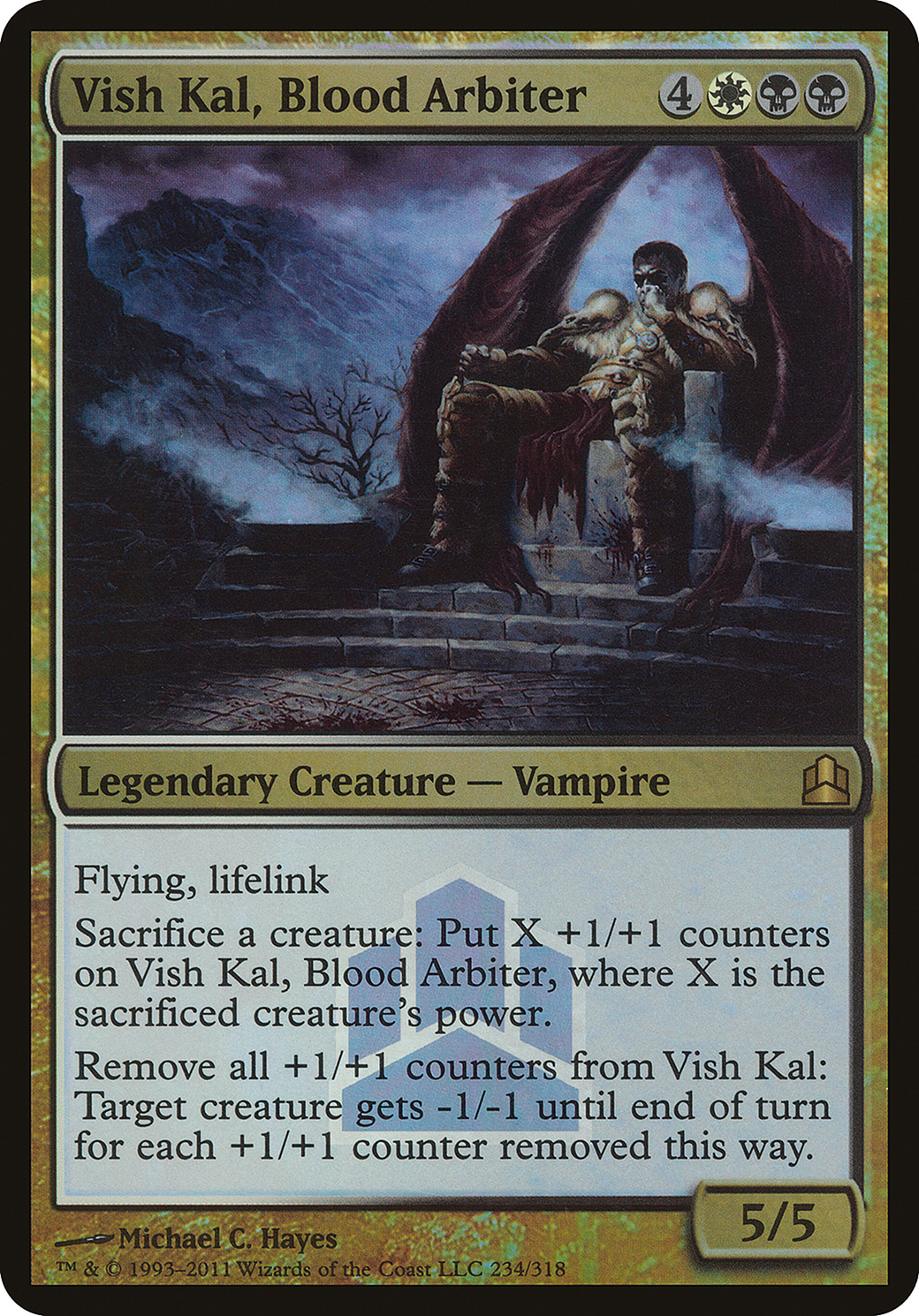 Vish Kal, Blood Arbiter (OVER-234) - Commander 2011 Launch Party Foil