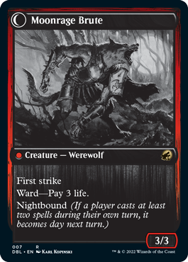 Brutal Cathar // Moonrage Brute (DBL-007) - Innistrad: Double Feature: (Double Faced Transform) Foil