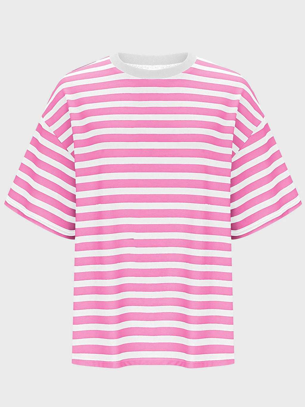 Striped Round Neck Half Sleeve T-Shirt