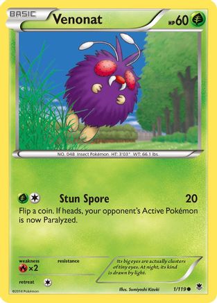 Venonat 001/119 - XY  Phantom Forces