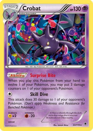 Crobat 033/119 - XY  Phantom Forces Reverse Holofoil