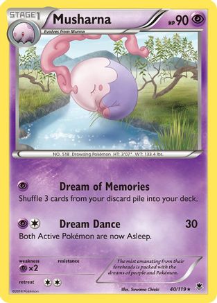 Musharna 040/119 - XY  Phantom Forces Reverse Holofoil