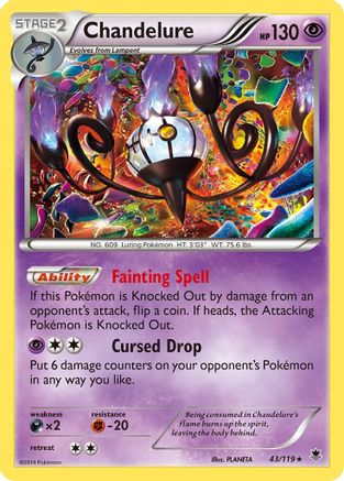 Chandelure 043/119 - XY  Phantom Forces Reverse Holofoil