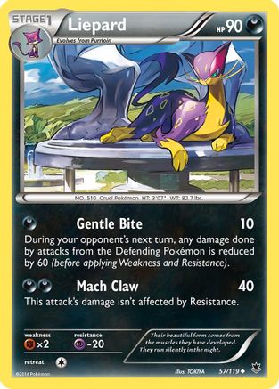 Liepard 057/119 - XY  Phantom Forces Reverse Holofoil
