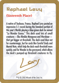Raphael Levy Bio (WCD-RL0A) - World Championship Decks 2002