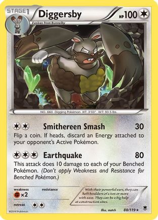 Diggersby 088/119 - XY  Phantom Forces Reverse Holofoil