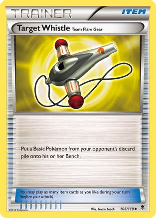 Target Whistle 106/119 - XY  Phantom Forces Reverse Holofoil