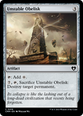 Unstable Obelisk (CMM-416) - Commander Masters Foil