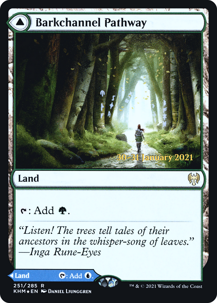 Barkchannel Pathway // Tidechannel Pathway (PRE-251S) - Kaldheim Promos Foil